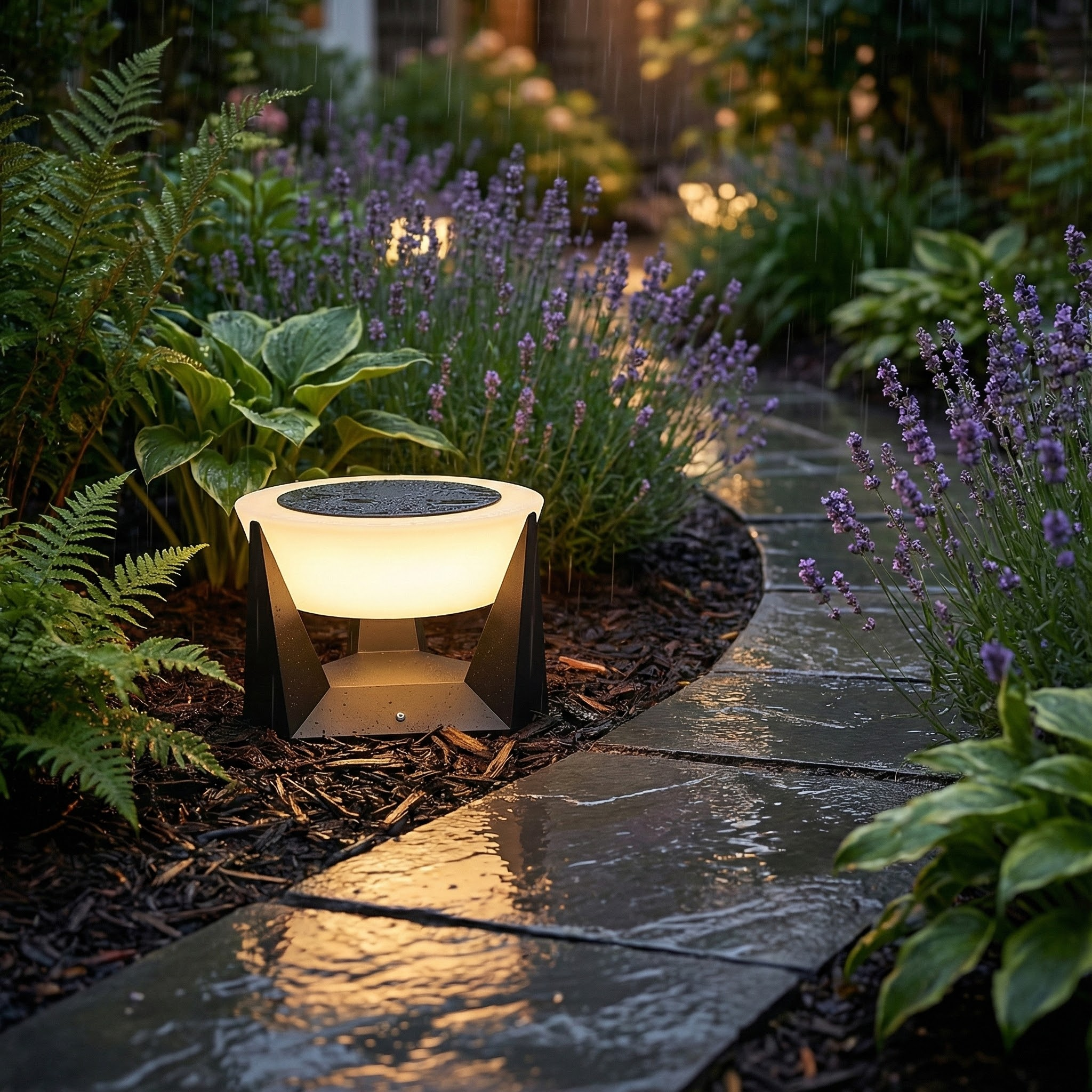 NovaLuxe Solar Garden Accent Light For Modern Outdoor Spaces Walkways And Fences