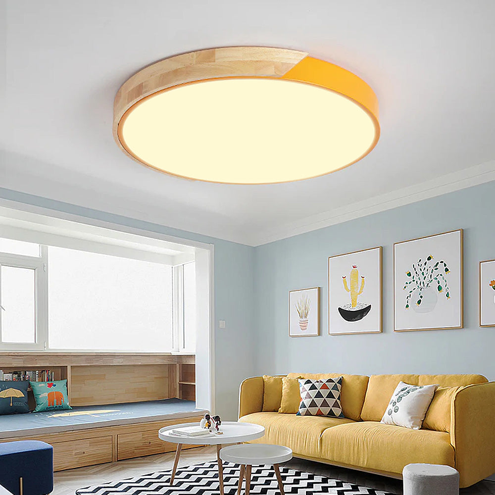 NovaLume Contemporary Round LED Ceiling Light With Flush Mount Fixture For Modern Interiors