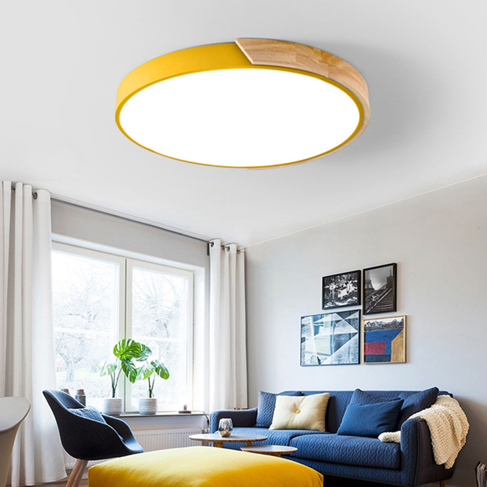 NovaLume Contemporary Round LED Ceiling Light With Flush Mount Fixture For Modern Interiors