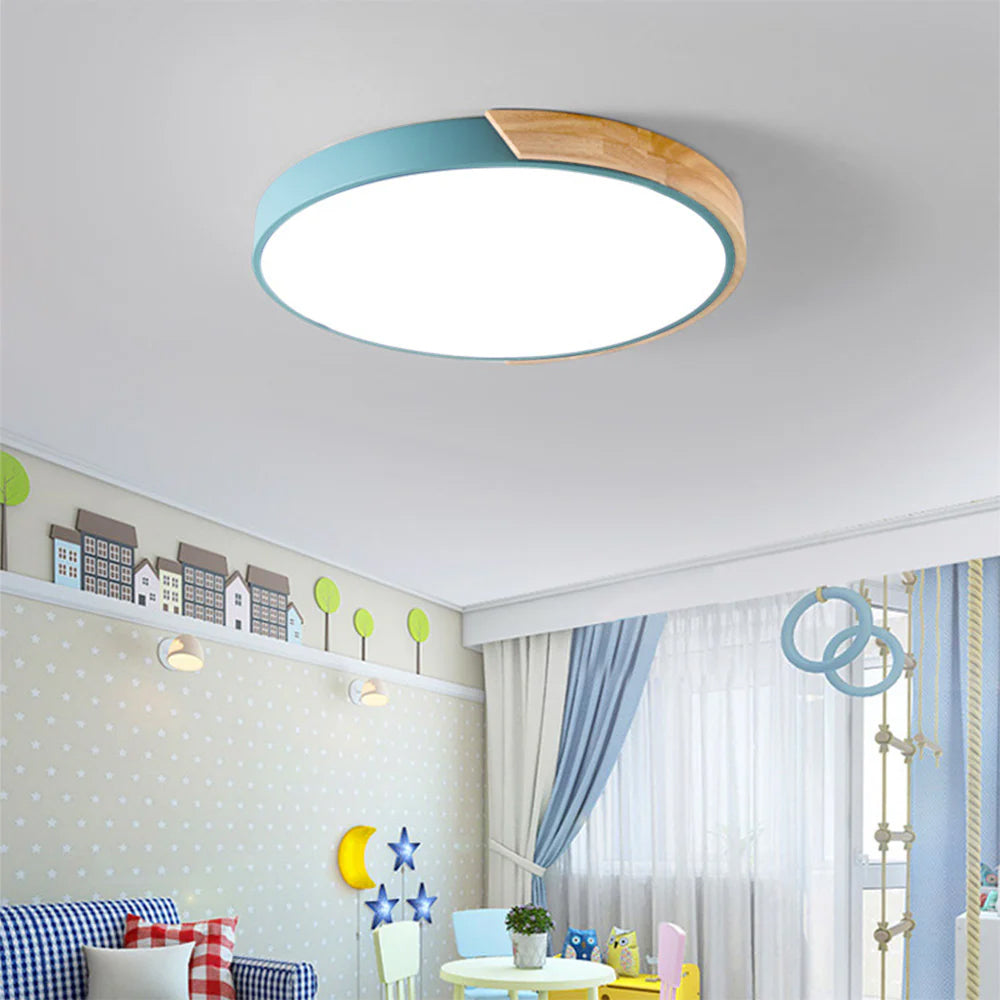 NovaLume Contemporary Round LED Ceiling Light With Flush Mount Fixture For Modern Interiors