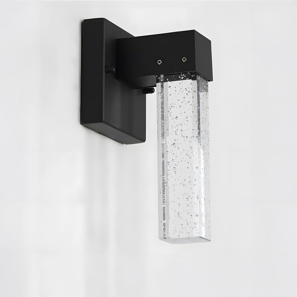 NovaGlow Elegant Aluminum Crystal Outdoor Wall Sconce For Patio And Garden Lighting