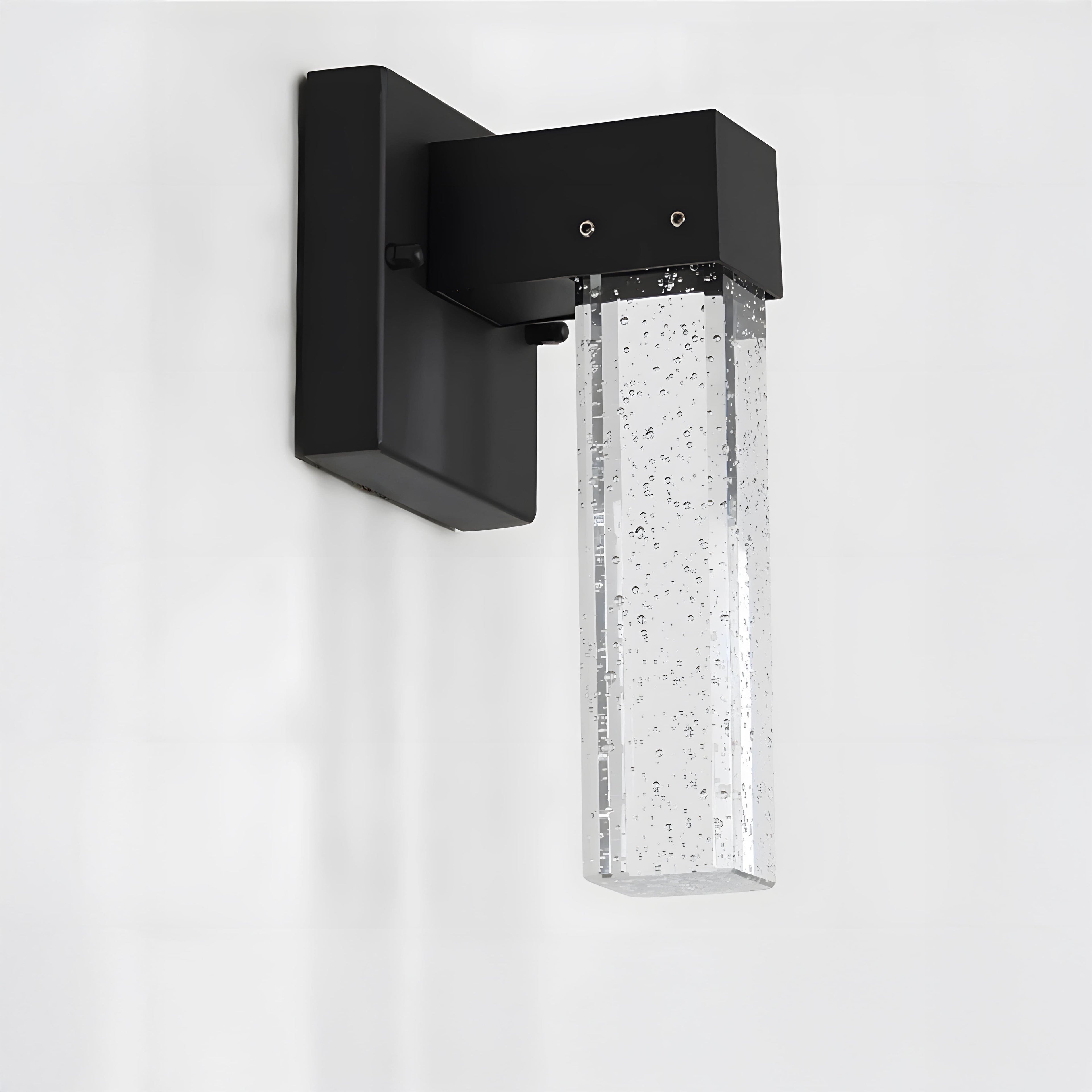 NovaGlow Elegant Aluminum Crystal Outdoor Wall Sconce For Patio And Garden Lighting