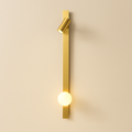 LumaNova Slim Architectural Sconce On Metal Wall Glass Globe Lighting For Modern Interiors