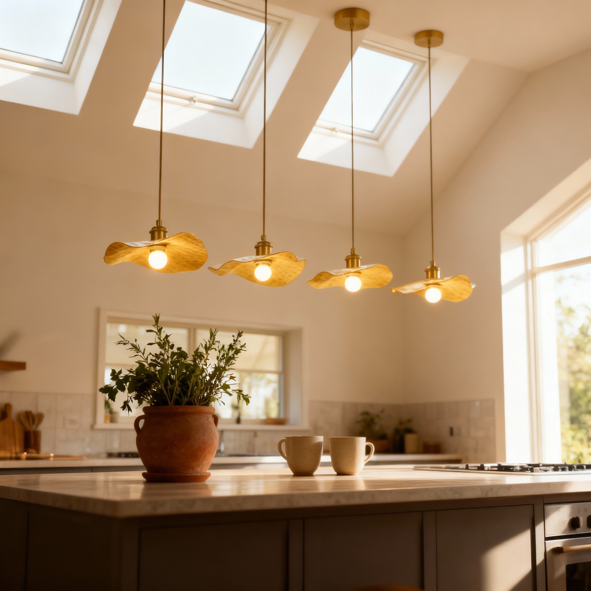 Nova Brass Ceiling Light Fixture With Flush Mount For Modern Interiors In Living Rooms