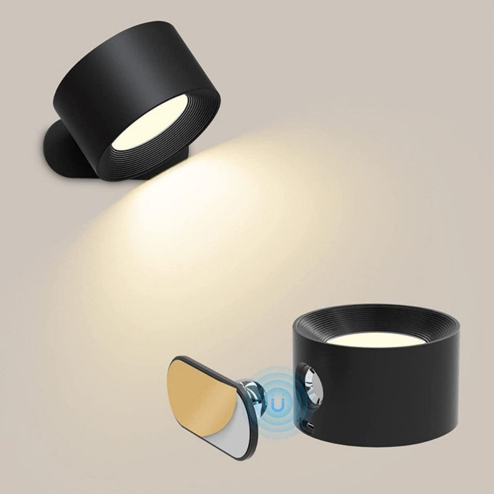 Bezdrátová dobíjecí nástěnná lampa LumoFlex — otočení o 360 stupňů, stmívatelné osvětlení