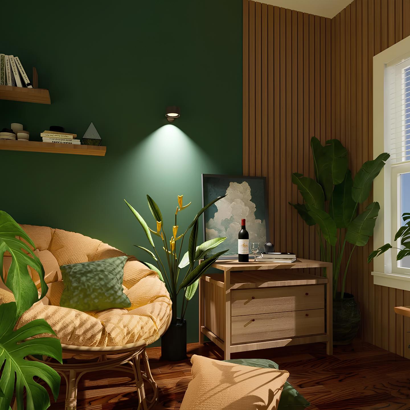 Bezdrátová dobíjecí nástěnná lampa LumoFlex — otočení o 360 stupňů, stmívatelné osvětlení