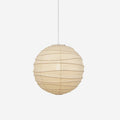Indoor Ceiling Light Pendant With Rice Paper Sphere Shade For Elegant Home Interiors In Living Rooms And Entryways