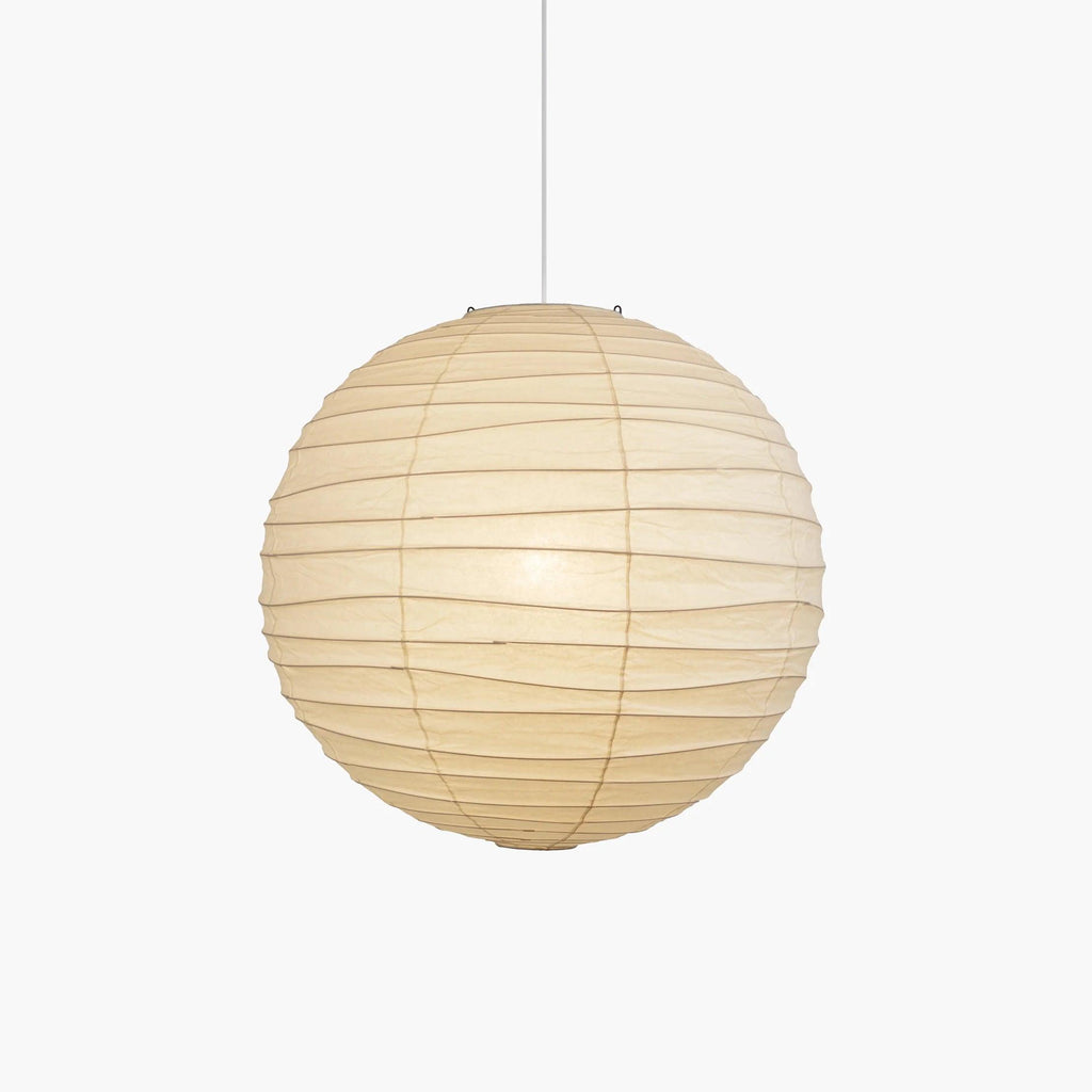 Indoor Ceiling Light Pendant With Rice Paper Sphere Shade For Elegant Home Interiors In Living Rooms And Entryways