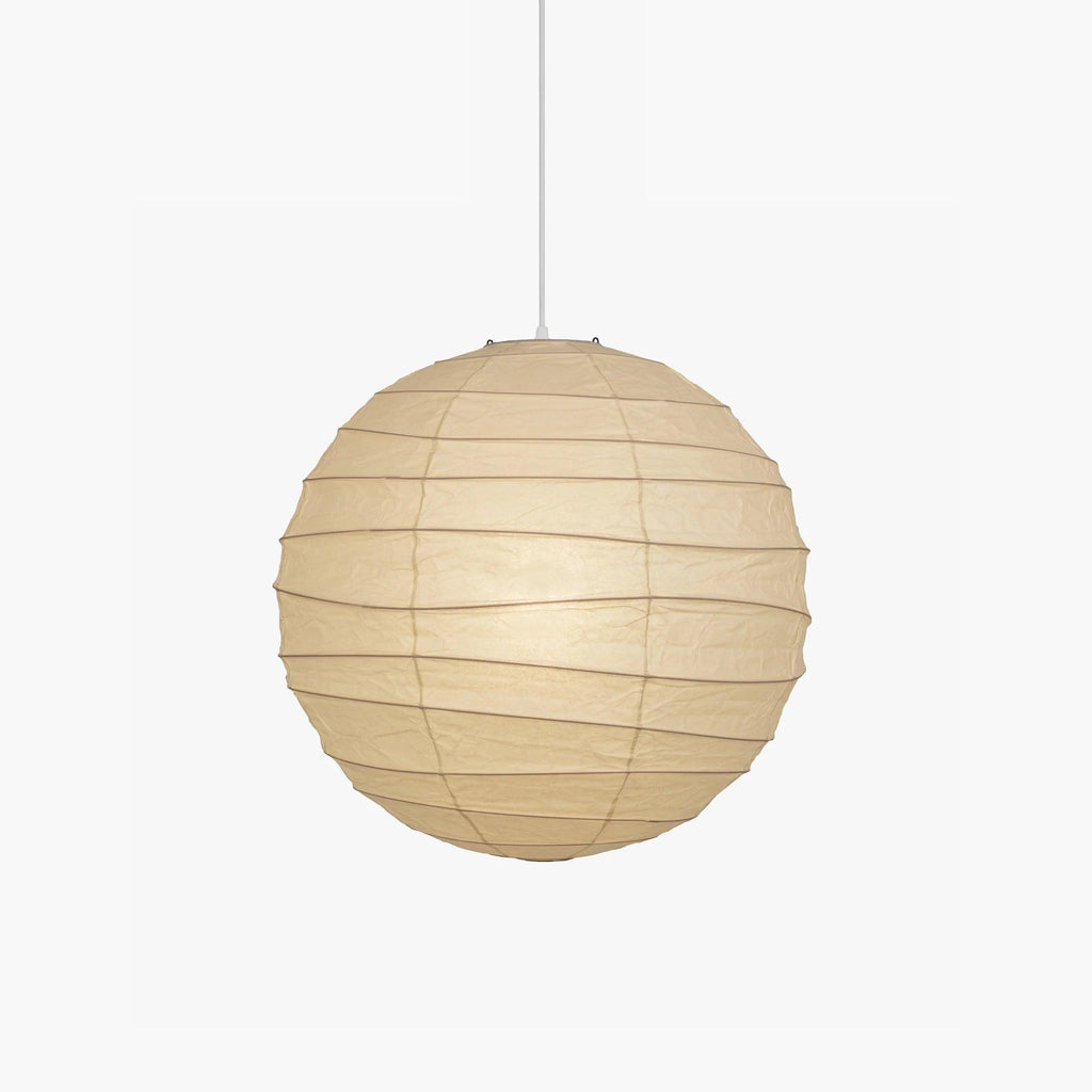 Indoor Ceiling Light Pendant With Rice Paper Sphere Shade For Elegant Home Interiors In Living Rooms And Entryways