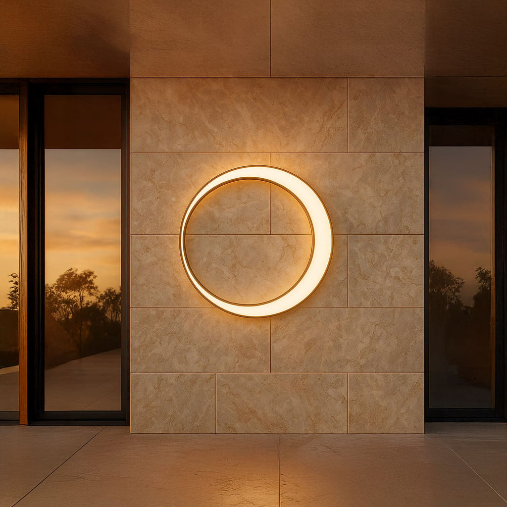 LumaNova Contemporary Outdoor Wall Light For Entryways, Sleek LED Exterior Fixture For Home Entrances