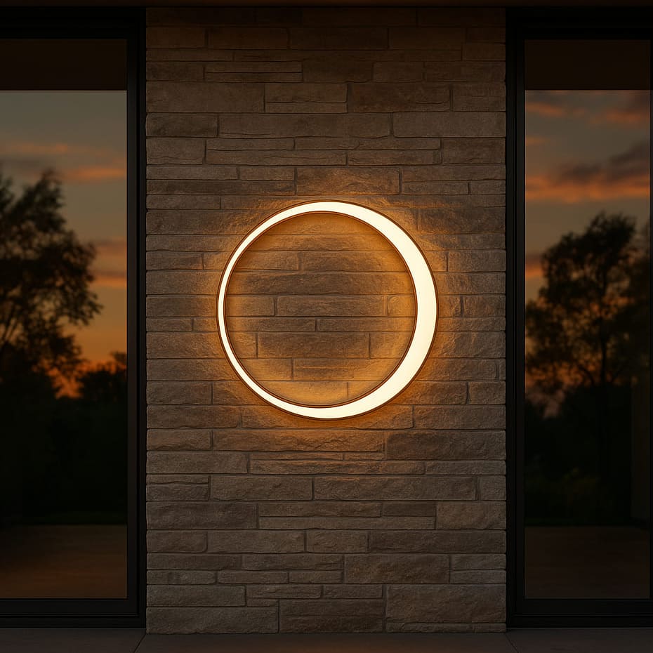 LumaNova Contemporary Outdoor Wall Light For Entryways, Sleek LED Exterior Fixture For Home Entrances