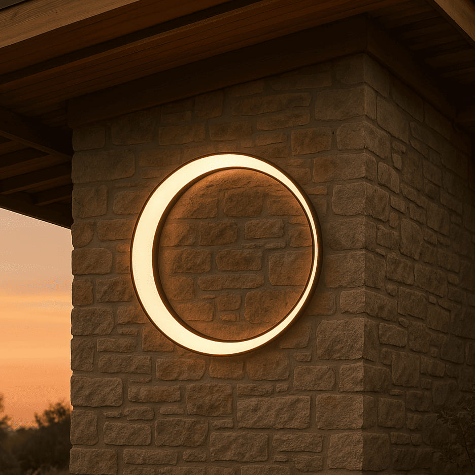 LumaNova Contemporary Outdoor Wall Light For Entryways, Sleek LED Exterior Fixture For Home Entrances