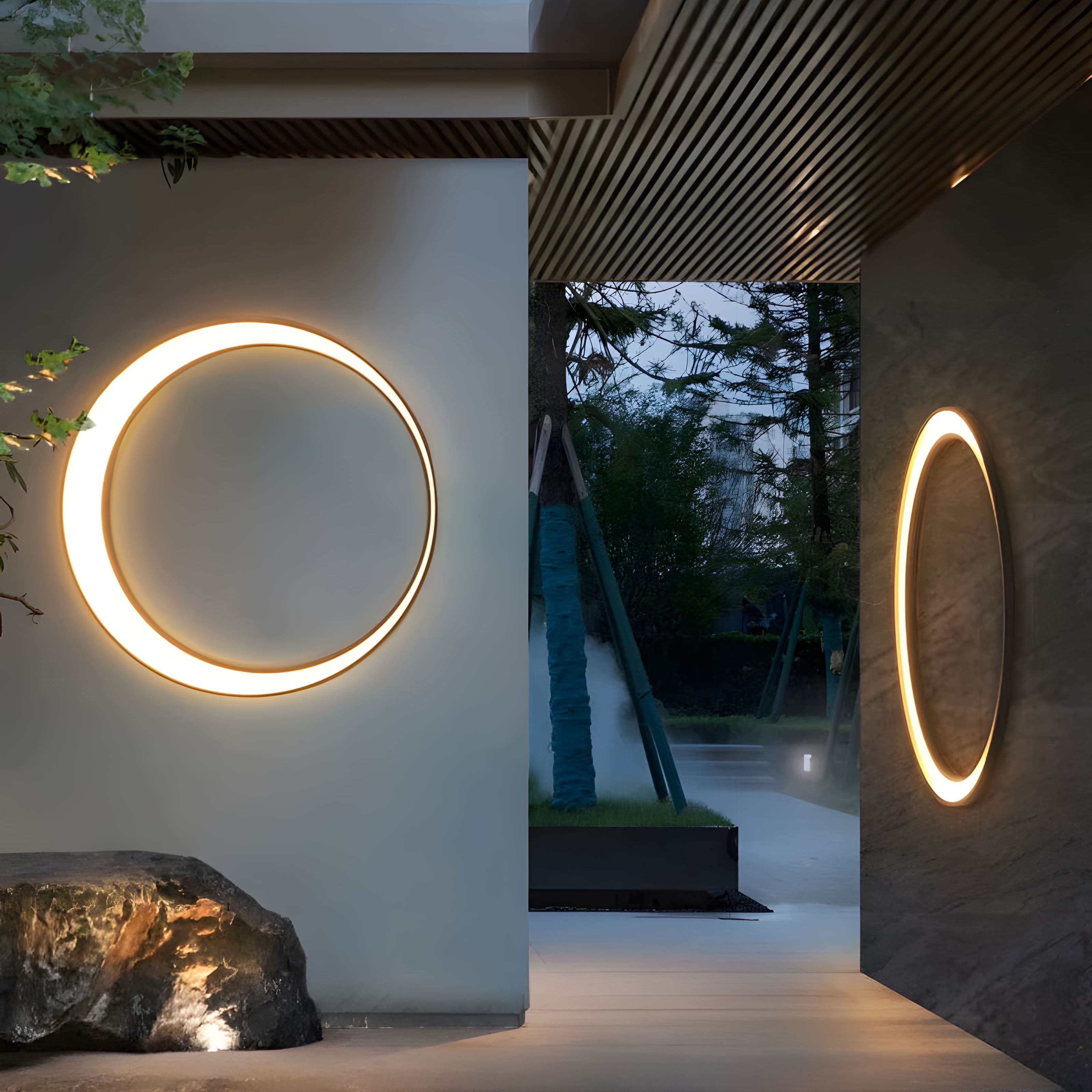 LumaNova Contemporary Outdoor Wall Light For Entryways, Sleek LED Exterior Fixture For Home Entrances