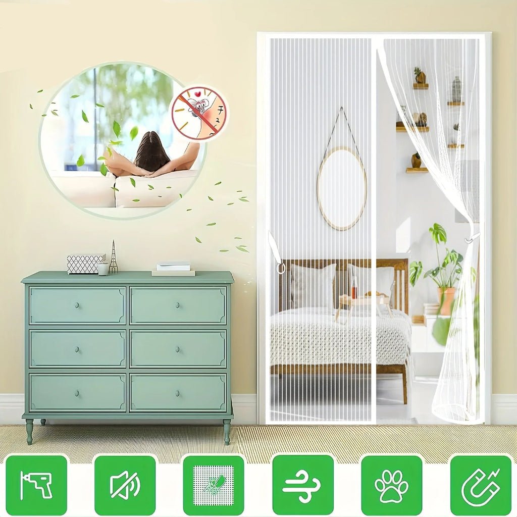 AirGuard Magnetic Mosquito Curtain – Hands-Free Self-Closing Screen