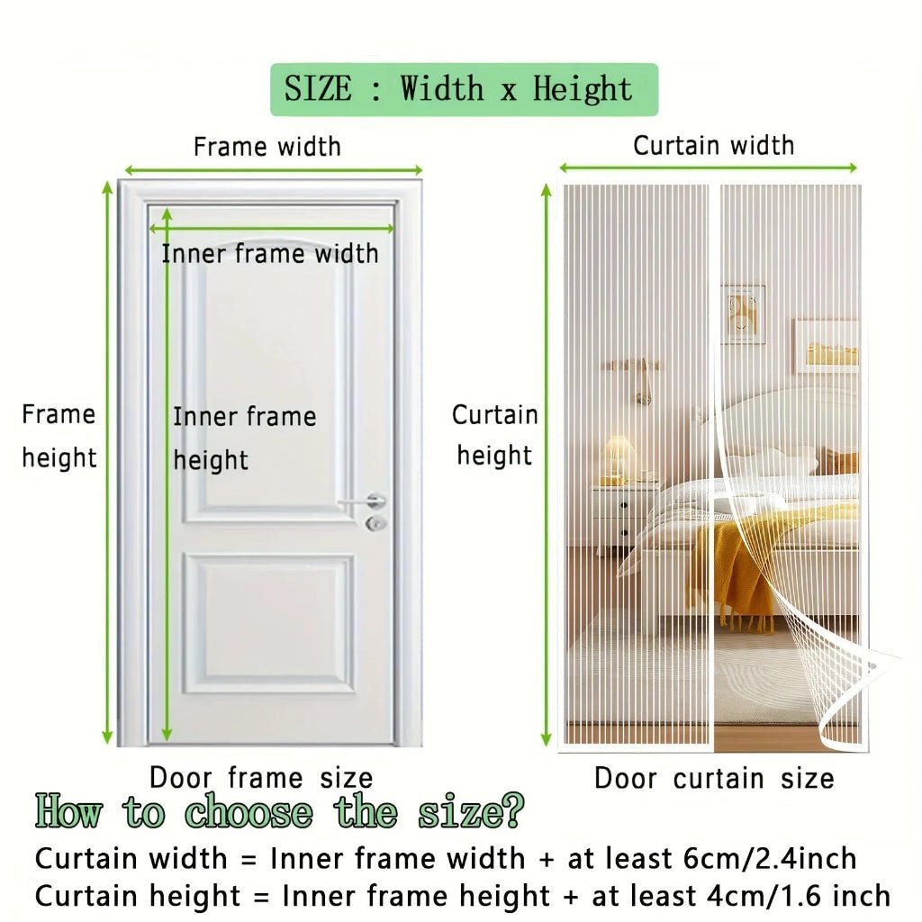 AirGuard Magnetic Mosquito Curtain – Hands-Free Self-Closing Screen
