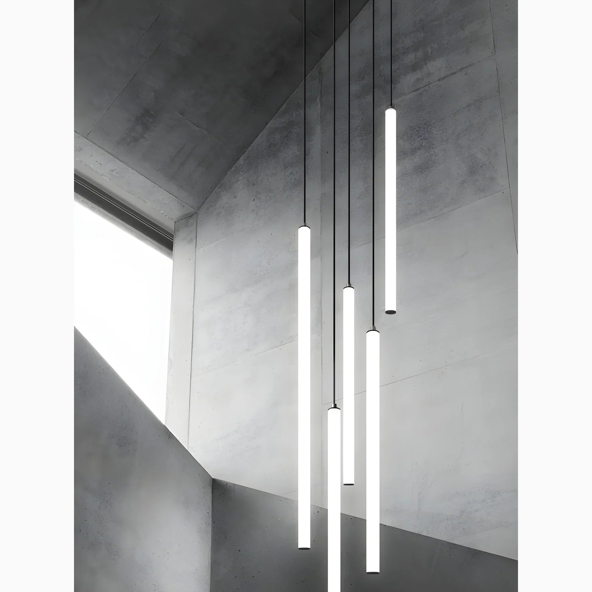 Spiral LED Staircase Pendant Light For High Ceilings, Modern Design
