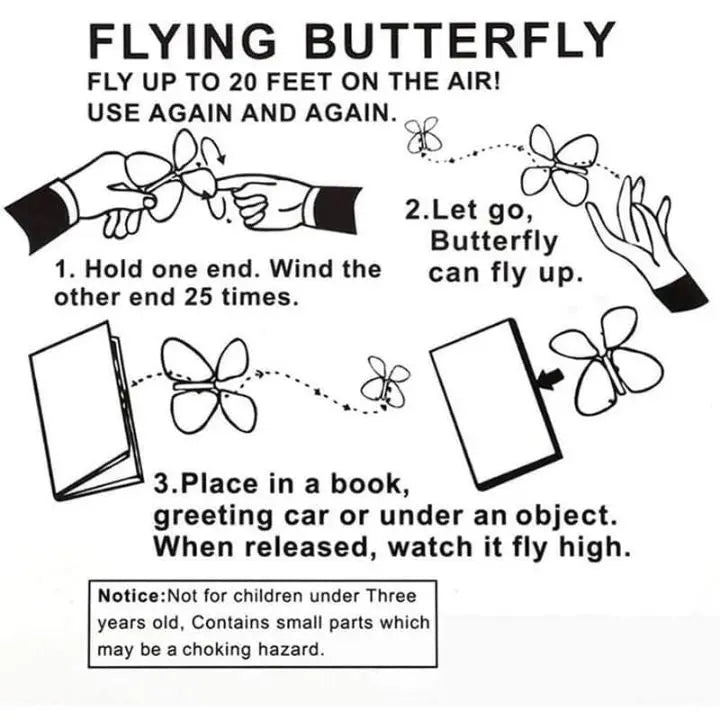 Set de 15 piezas de mariposas voladoras sorpresa, decoraciones de papel para tarjetas y regalos, con mecanismo de cuerda.