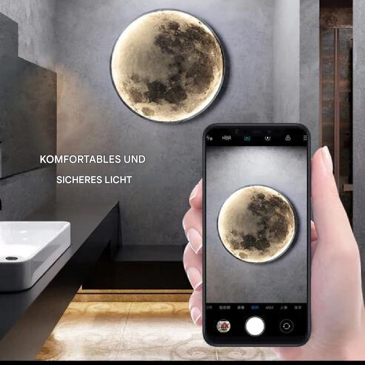 Noctara Lunar Atmosphere Lamp With Dimmable Moonlight Glow For Bedroom And Living Room