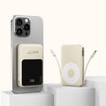 Magnetisk powerbank — integreret USB-C-kabel og Qi-trådløs opladning