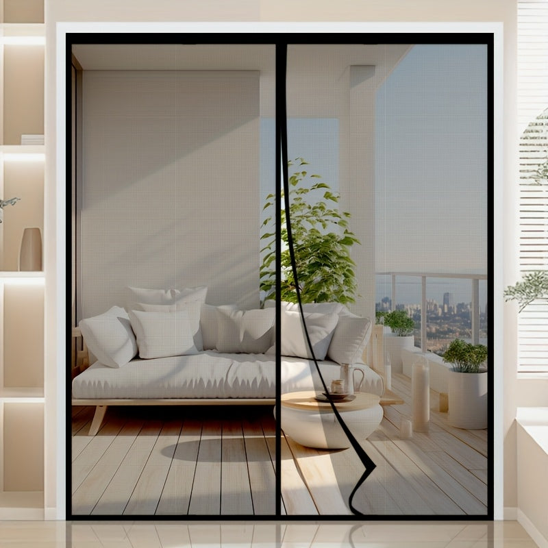 Magnetic Mesh Curtain Door — Automatic Self-Sealing Screen Panel
