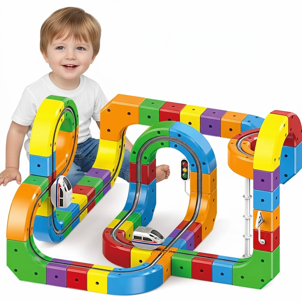 Magnetická vlaková souprava — dobíjecí elektrická lokomotiva s flexibilním propojovacím designem
