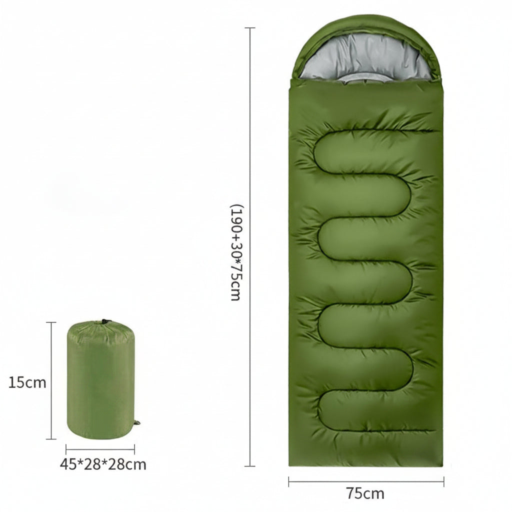 EVERESTO Thermal Camping Sleeping Bag — Spacious Envelope Design