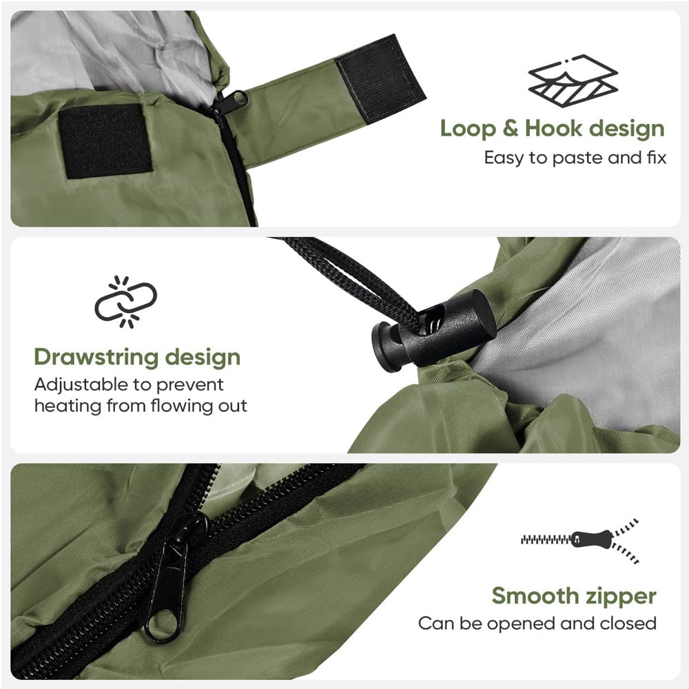 EVERESTO Thermal Camping Sleeping Bag — Spacious Envelope Design