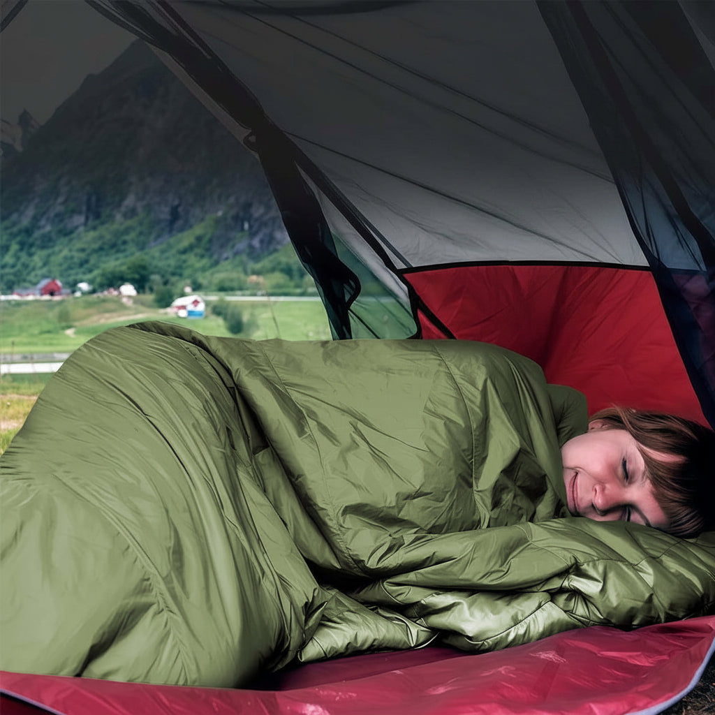 EVERESTO Thermal Camping Sleeping Bag — Spacious Envelope Design