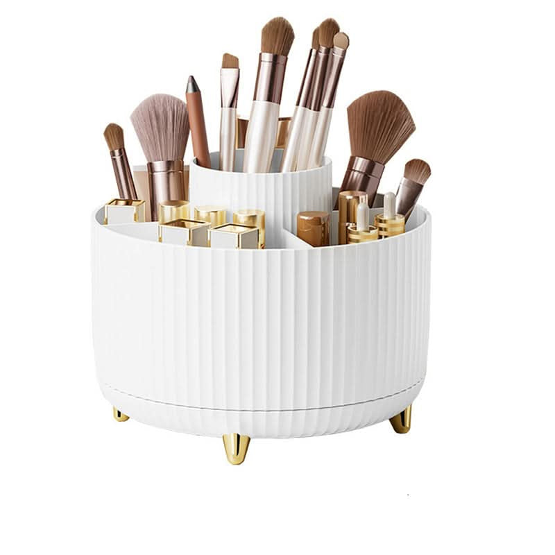 ארגונית איפור מסתובבת 360° COSMETIC SPIN - אחסון רב-תאים למברשות, מוצרי קוסמטיקה ופריטים יומיומיים