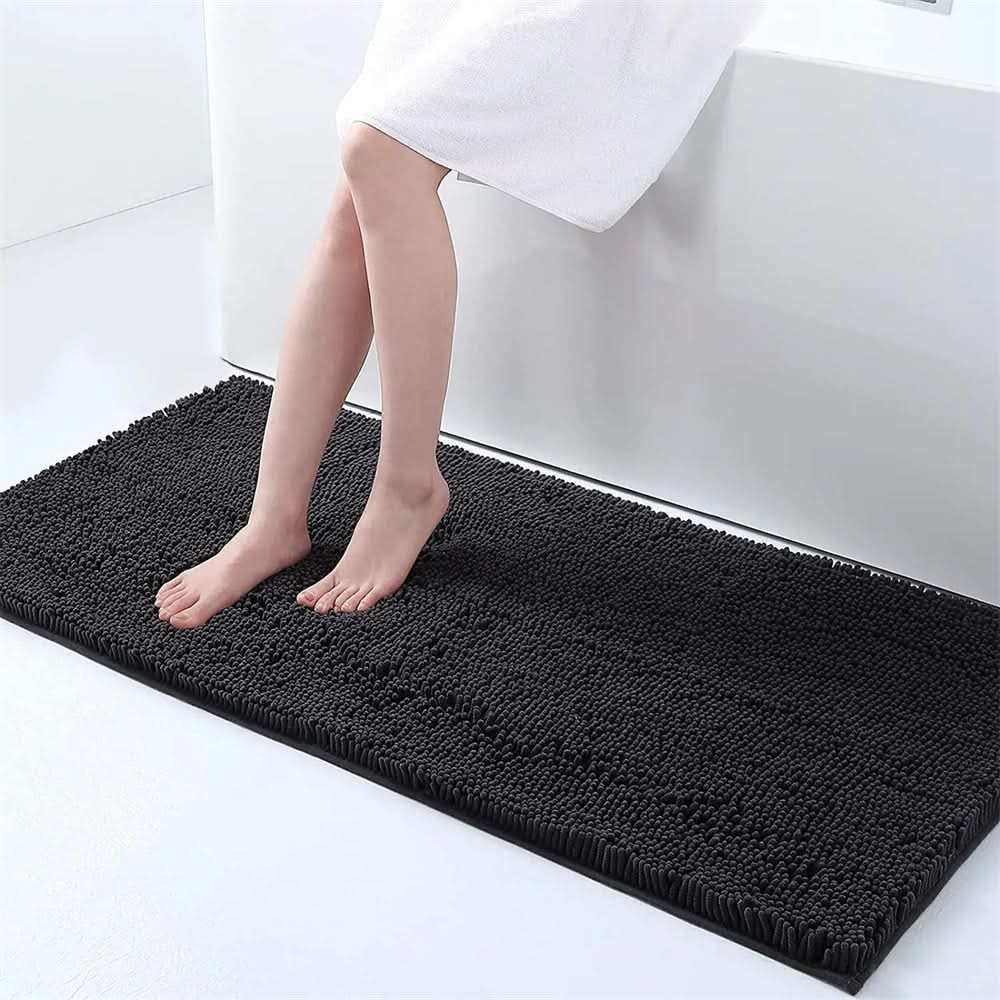 Tapete de banho ultramacio em chenille CLOUDSTEP — Secagem rápida, absorvente, com base antiderrapante