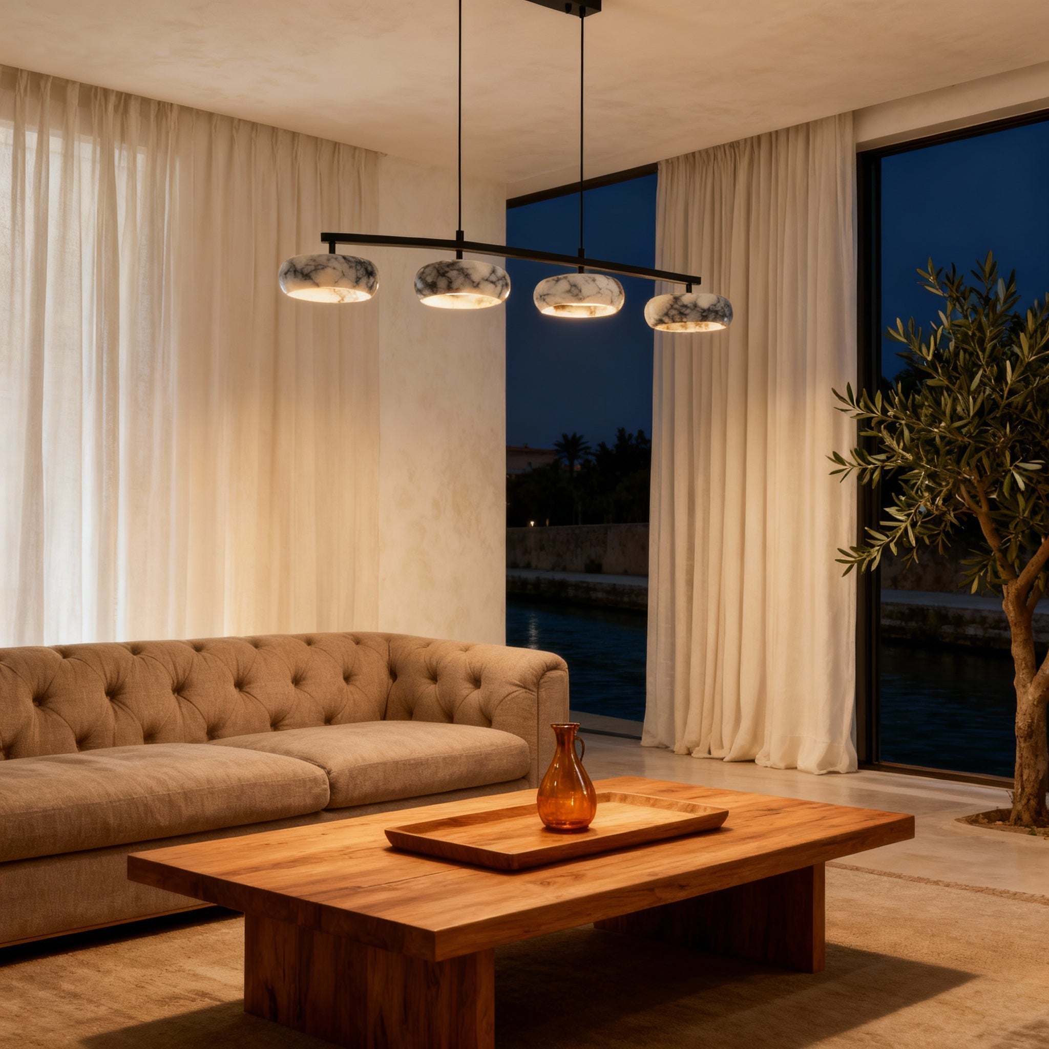 IvoryVein marmorierte Tischlampe für moderne Häuser im Schlafzimmer oder Wohnraum