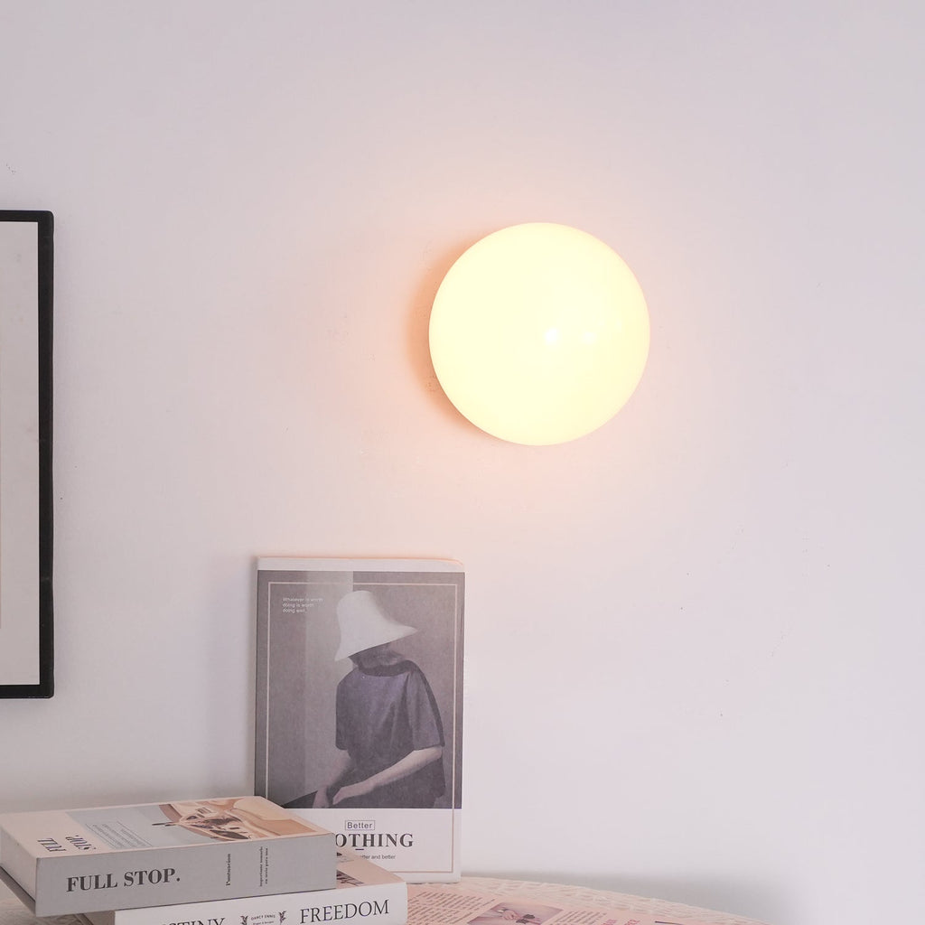 Asterra Glass Diffuser Wall Light With Metal Frame In A Modern Design For A Soft Warm Glow