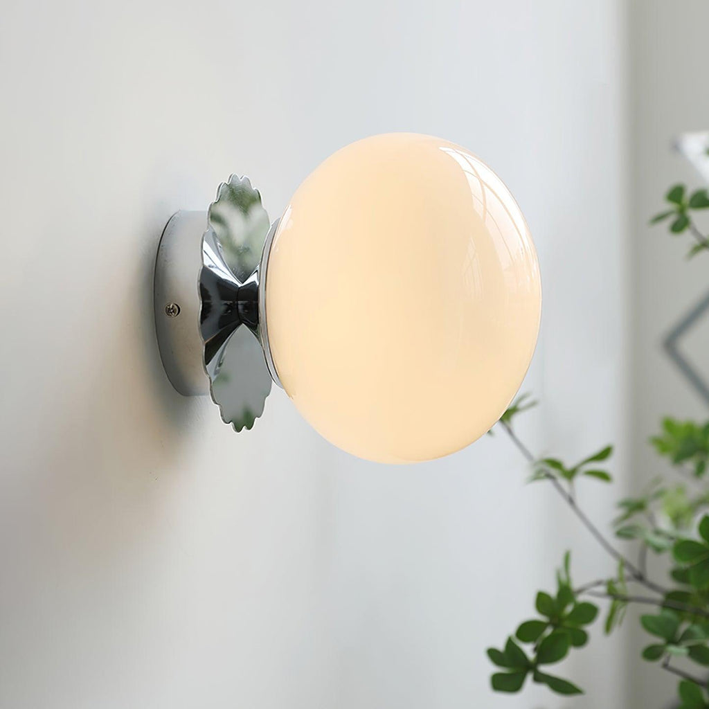 Asterra Glass Diffuser Wall Light With Metal Frame In A Modern Design For A Soft Warm Glow