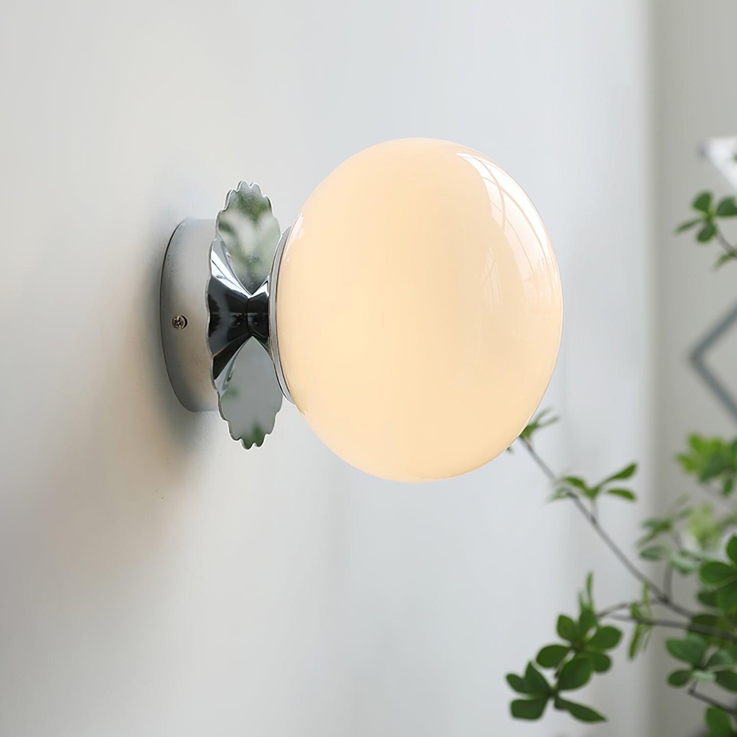 Asterra Glass Diffuser Wall Light With Metal Frame In A Modern Design For A Soft Warm Glow