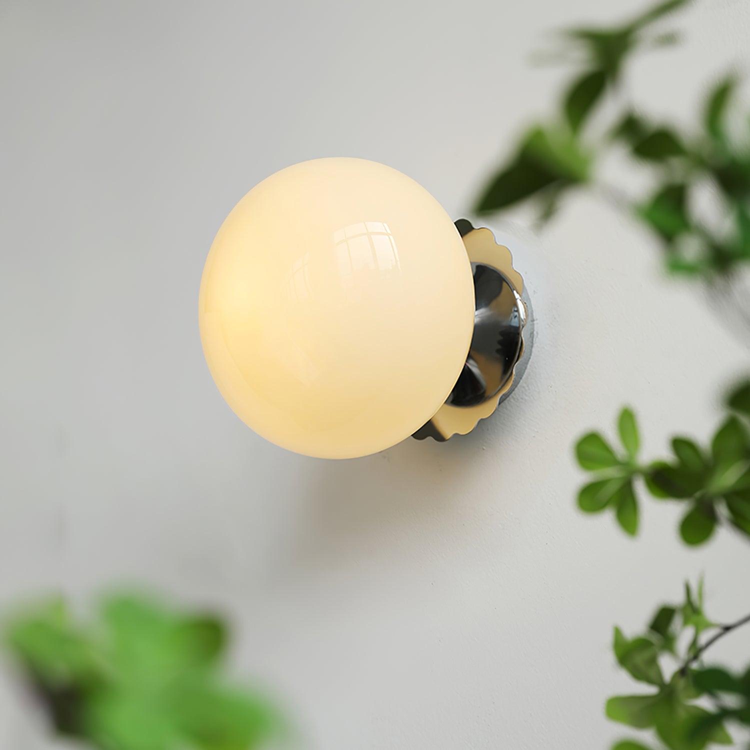 Asterra Glass Diffuser Wall Light With Metal Frame In A Modern Design For A Soft Warm Glow