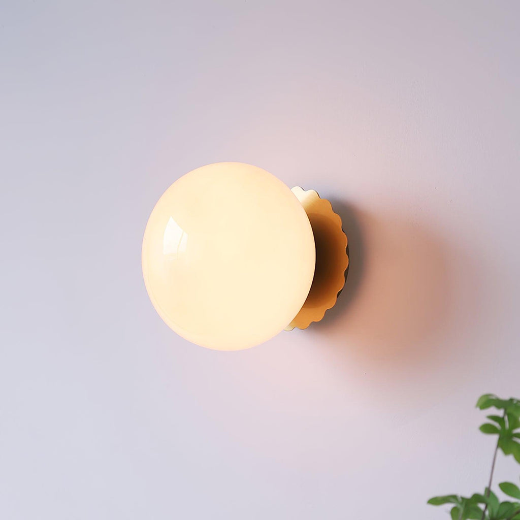 Asterra Glass Diffuser Wall Light With Metal Frame In A Modern Design For A Soft Warm Glow