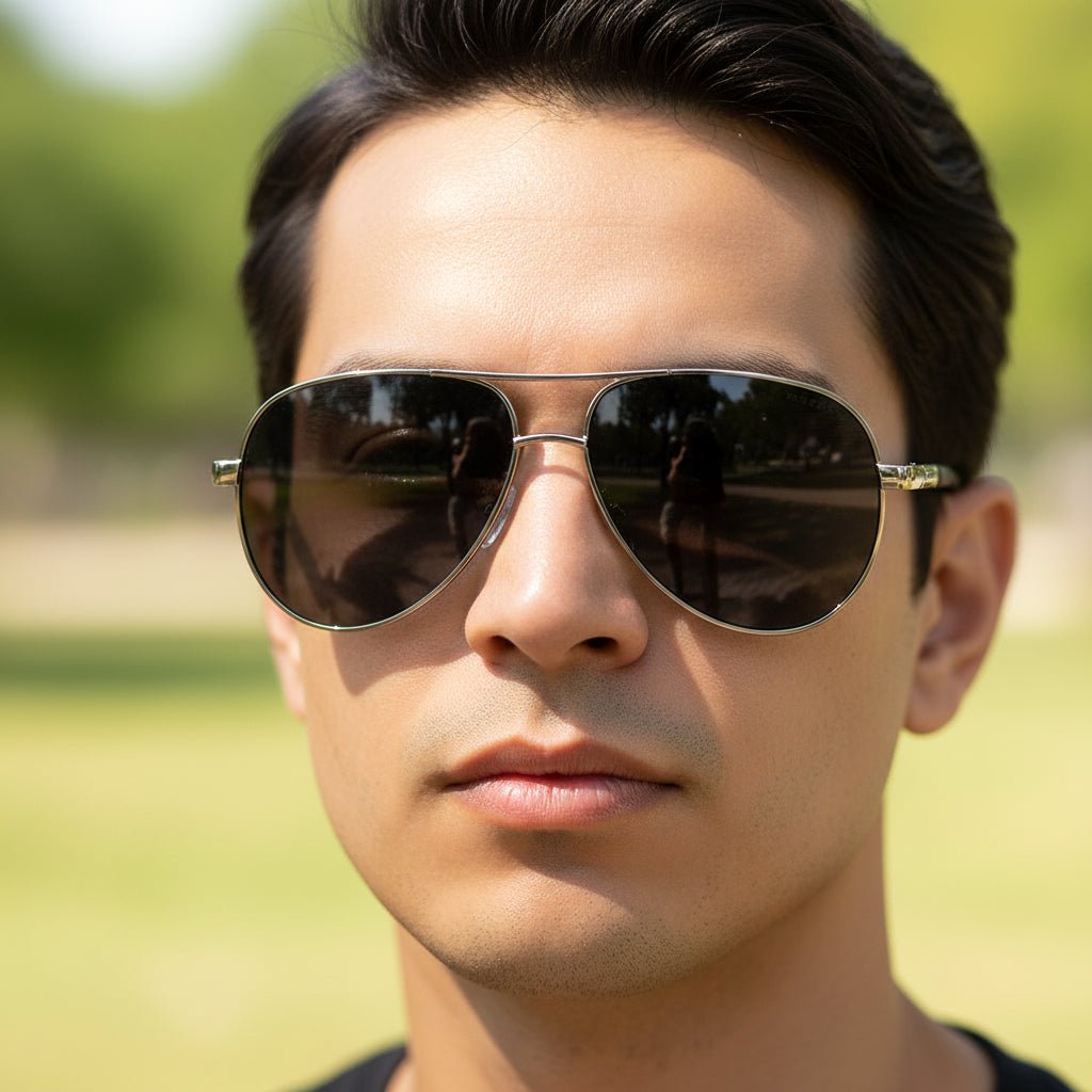 Klasyczne okulary przeciwsłoneczne typu aviator dla mężczyzn