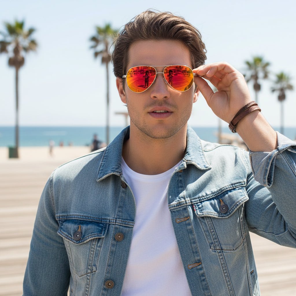 Klasyczne okulary przeciwsłoneczne typu aviator dla mężczyzn