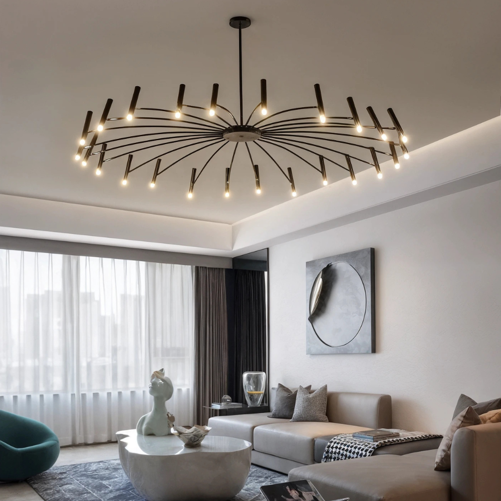 Aurora Kitchen Chandelier With LED Lighting, Stylish And Elegant Ceiling Pendant Light