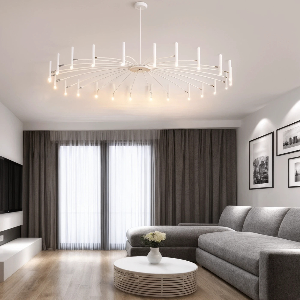 Aurora Kitchen Chandelier With LED Lighting, Stylish And Elegant Ceiling Pendant Light
