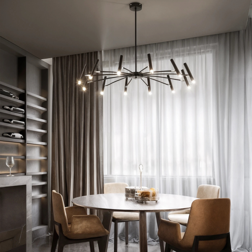 Aurora Kitchen Chandelier With LED Lighting, Stylish And Elegant Ceiling Pendant Light