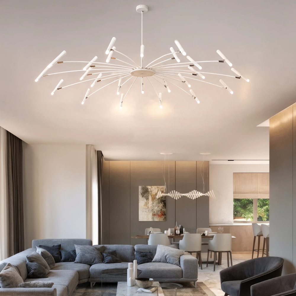 Aurora Kitchen Chandelier With LED Lighting, Stylish And Elegant Ceiling Pendant Light