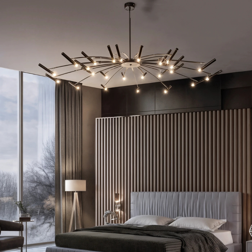 Aurora Kitchen Chandelier With LED Lighting, Stylish And Elegant Ceiling Pendant Light