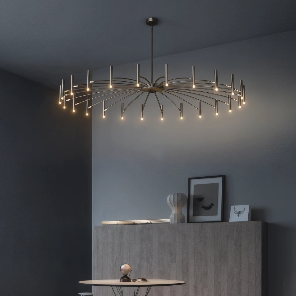 Aurora Kitchen Chandelier With LED Lighting, Stylish And Elegant Ceiling Pendant Light