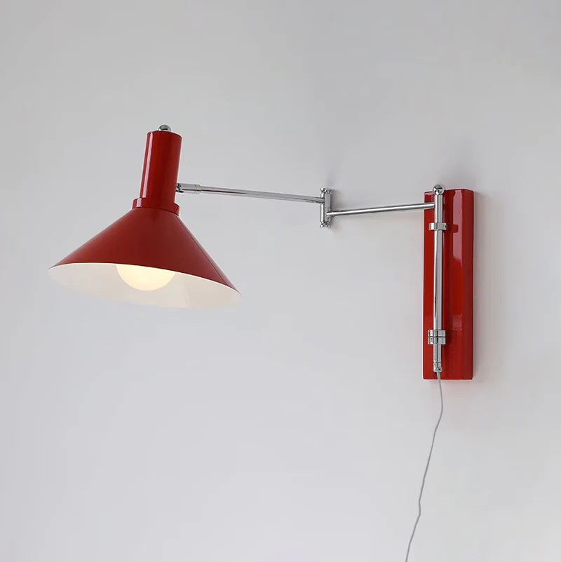 Industrial Style Adjustable Metal Lamp With Articulated Arm For Reading