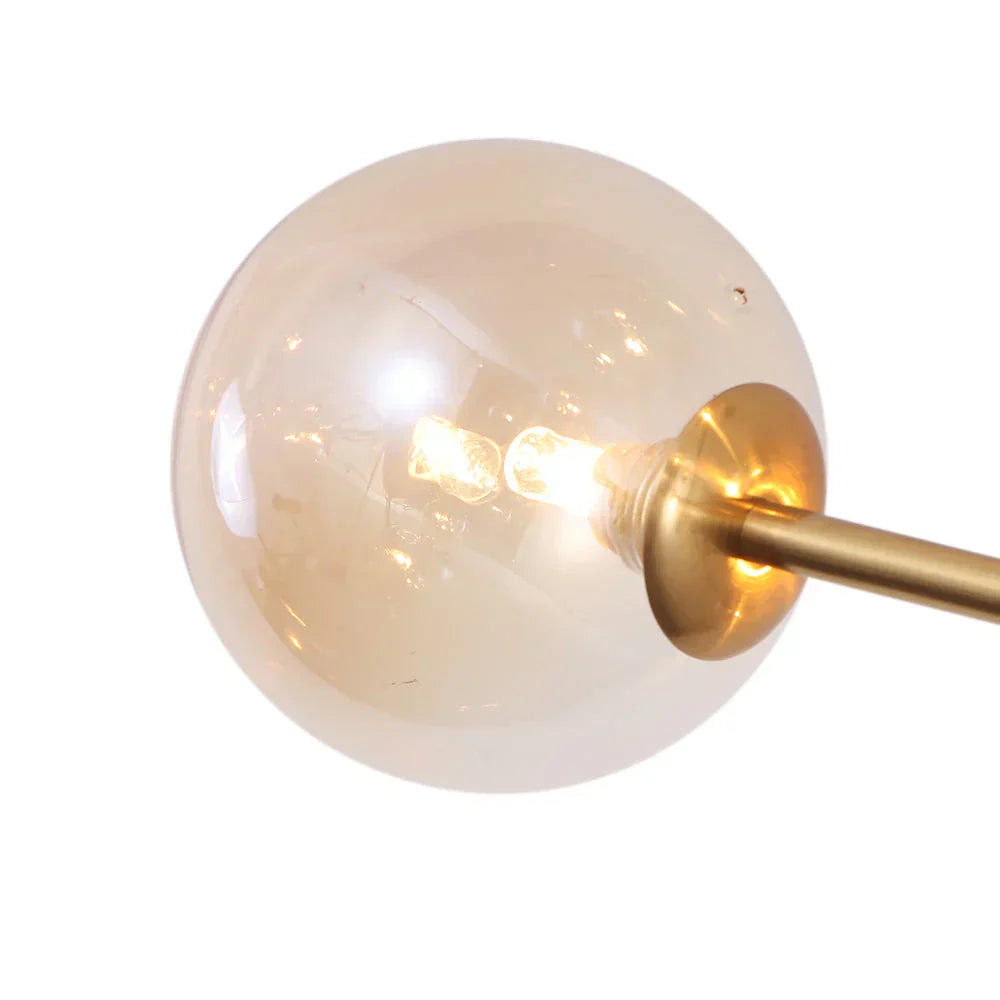 Fifteen Light Glass Bubble Mid Century Chandelier For Dining Rooms And Living Areas