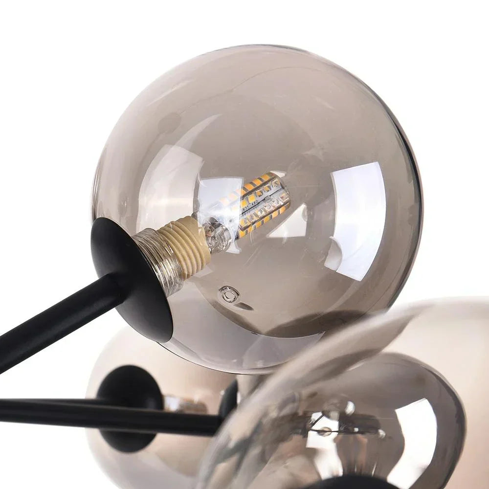 Fifteen Light Glass Bubble Mid Century Chandelier For Dining Rooms And Living Areas