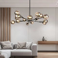 Fifteen Light Glass Bubble Mid Century Chandelier For Dining Rooms And Living Areas
