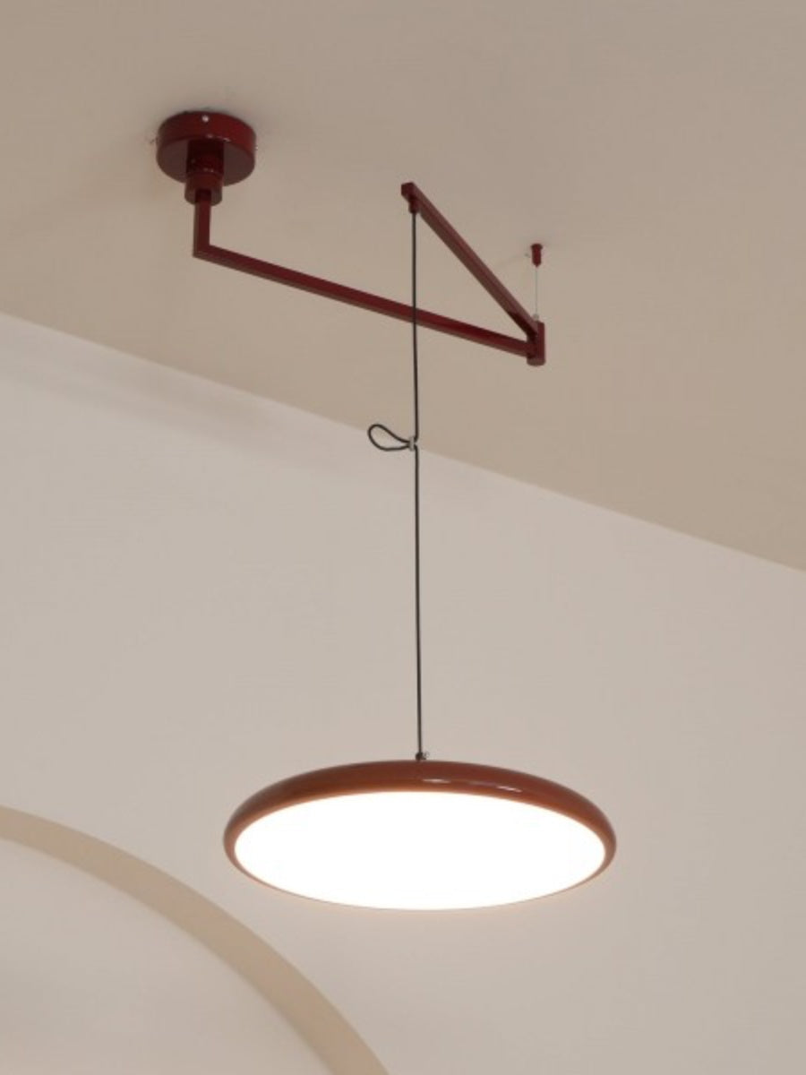 Adjustable Pendant Light With Swivel Arm In Minimalist Industrial Metal