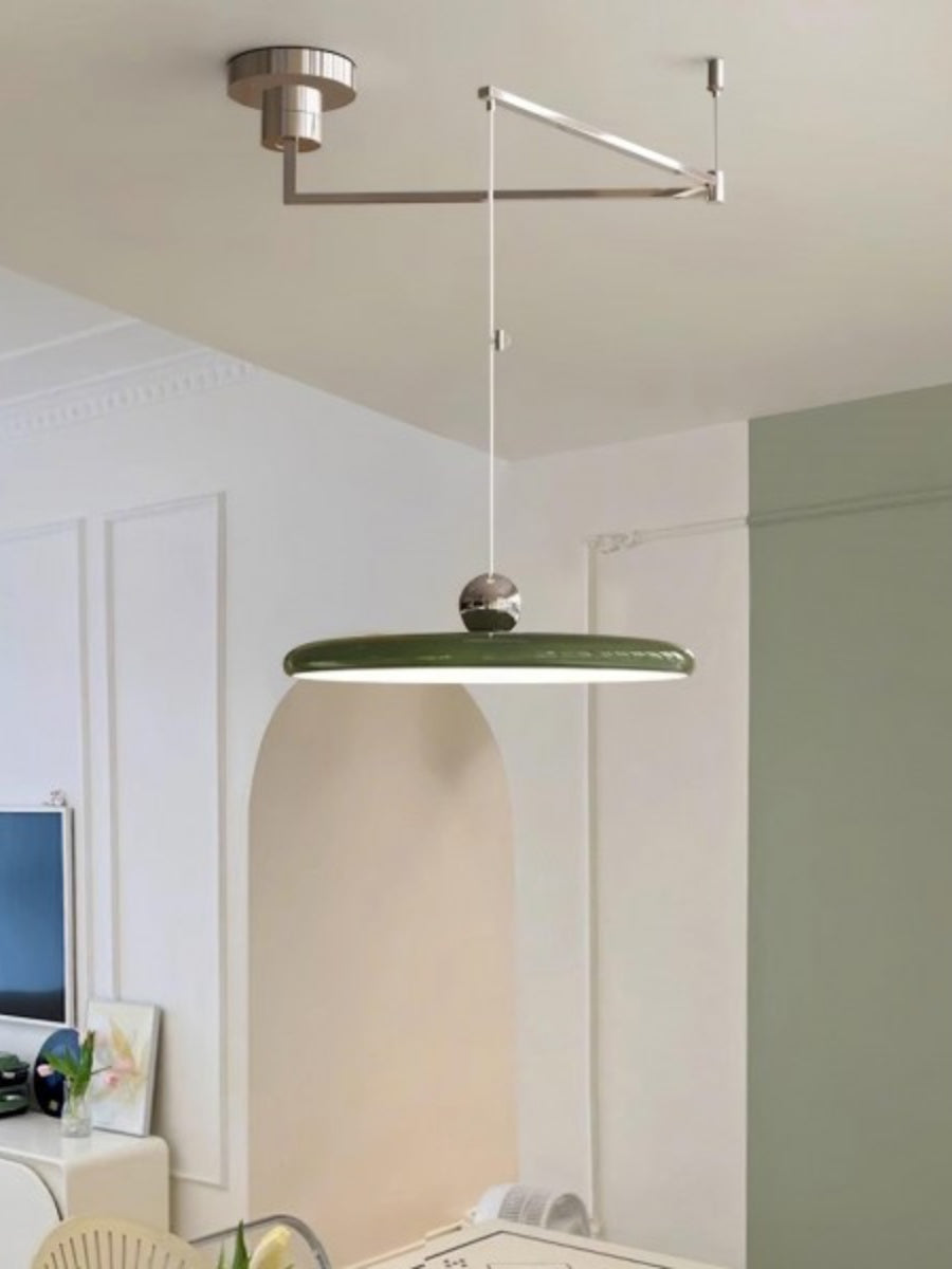 Adjustable Pendant Light With Swivel Arm In Minimalist Industrial Metal